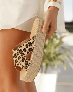 Best Casual Mode Sandale femme plateforme léopard - Marine Leopard