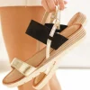 Online Casual Mode Sandale femme plateforme e - Christella Noir