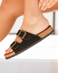 Hot Casual Mode Sandale femme plateforme mule e - Oksana Noir
