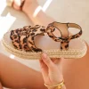 Hot Casual Mode Sandale femme plateforme espadrille léopard - Elvire Leopard