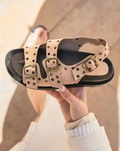 Outlet Casual Mode Sandale femme plateforme confort - Valentine Beige