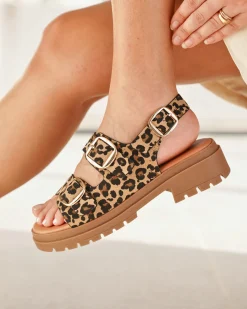Discount Casual Mode Sandale femme plateforme léopard - Natalina Leopard