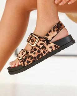 Sale Casual Mode Sandale femme plateforme léopard - Gwenola Leopard