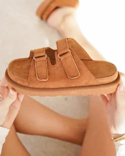 Discount Casual Mode Sandale femme plateforme mule - Laure Camel