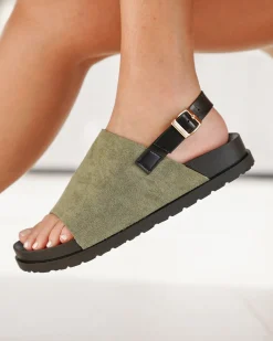 Sale Casual Mode Sandale femme plateforme - Kenza Kaki