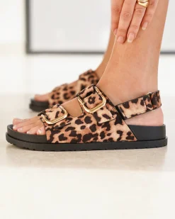 Sale Casual Mode Sandale femme plateforme léopard - Gwenola Leopard