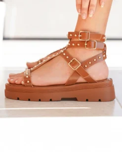 Best Casual Mode Sandale femme plateforme - Daniela Camel