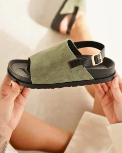 Sale Casual Mode Sandale femme plateforme - Kenza Kaki