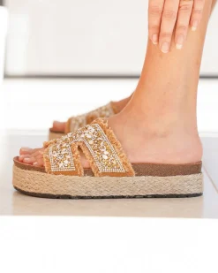 Online Casual Mode Sandale femme plateforme mule - Mercedes Camel