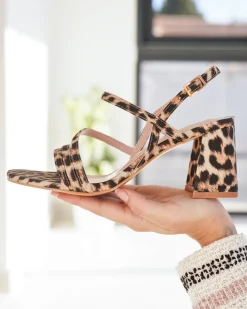 Sale Casual Mode Sandale femme talon carré léopard - Irina Leopard