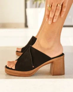Sale Casual Mode Sandale femme talon carré mule e - Fiorina Noir