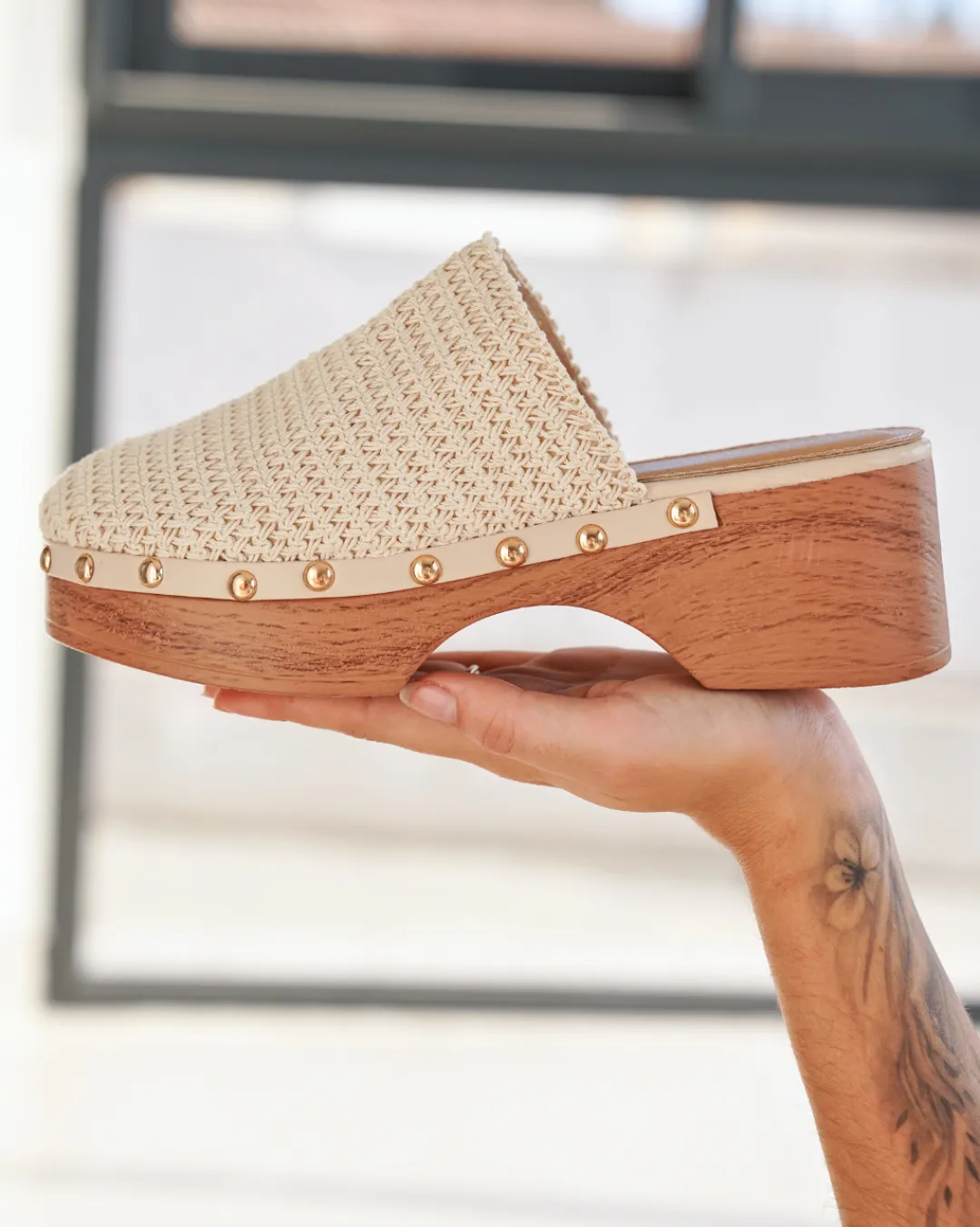 Best Casual Mode Sandale femme talon carré - Floriane Beige